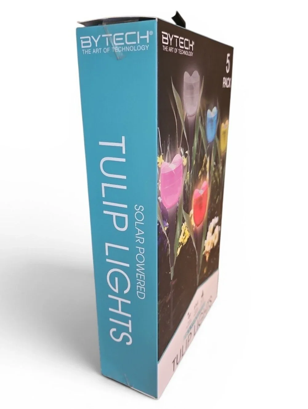 BYTECH Tulip Solar Garden Lights - Multicolor 5-Pack